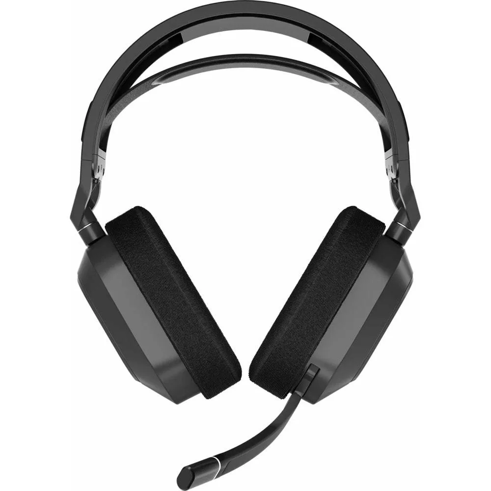 Геймърски слушалки с микрофон Corsair HS80 MAX Steel Grey безжични и блутут