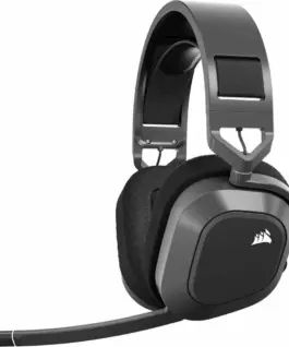 Alternative view от Геймърски слушалки с микрофон Corsair HS80 MAX Steel Grey безжични и блутут PC/PS5/PS4