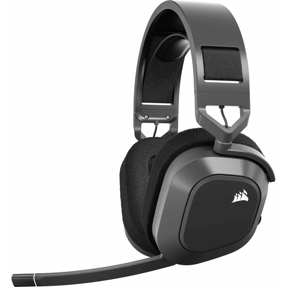 Геймърски слушалки с микрофон Corsair HS80 MAX Steel Grey безжични и блутут PC/PS5/PS4 - Image 2