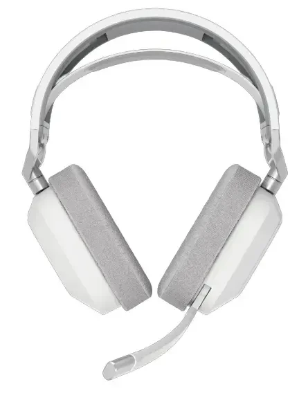 Геймърски слушалки с микрофон Corsair HS80 MAX White безжични и блутут