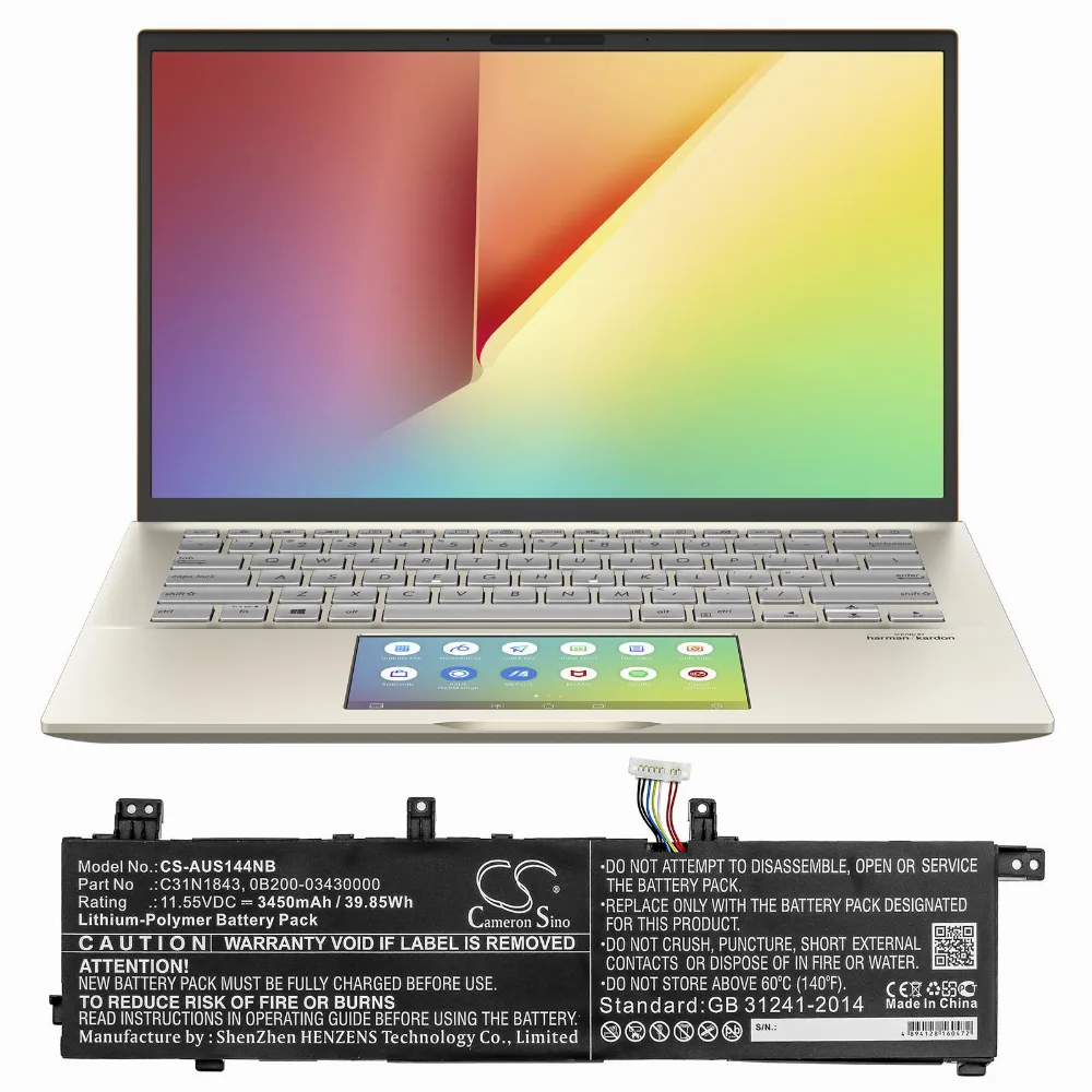 Батерия за лаптоп ASUS IVOBOOK S14 S432FA-EB017T, VivoBook S15 S532FA-BN022T C31N1843 LiPo 11.55V 3450 mAh CAMERON SINO - Image 3