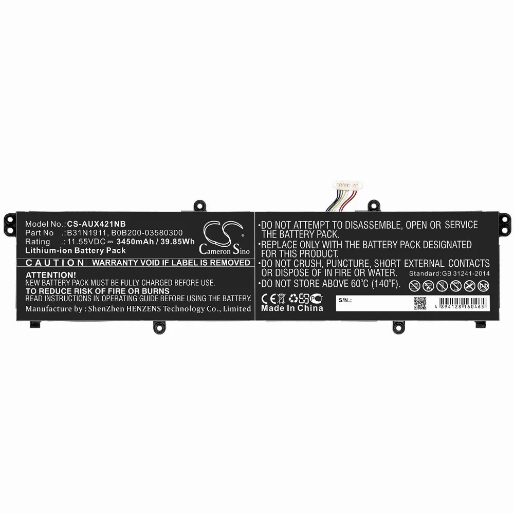 Батерия за лаптоп ASUS VivoBook Flip 14 TM420IA DB71 VivoBook 14 F413 B31N1911 LiPo 11.55V 3450mAh CAMERON