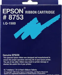 ЛЕНТА ЗА МАТРИЧЕН ПРИНТЕР EPSON LQ1500 - 8753 - Black - OEM PN C13S015011 /