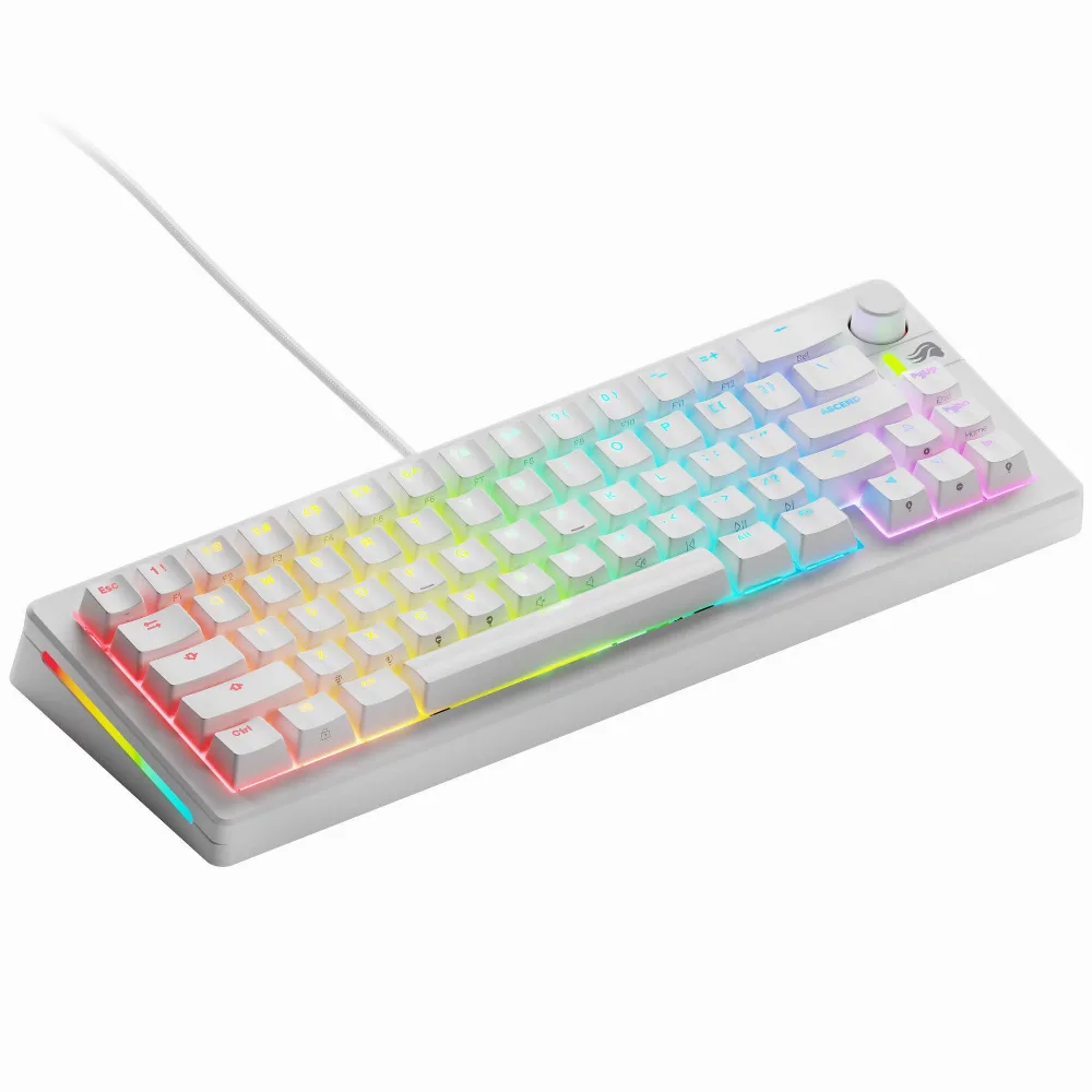 Геймърска механична клавиатура Glorious GMMK 3 65% White - Fox Linear Switches - Image 2