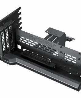 Alternative view of Phanteks Premium PCIe Gen 5 Vertical GPU Bracket, DRGB, with PCIe 5.0 Riser Cable - 220mm, Black