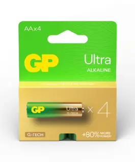 Алкална батерия GP ULTRA LR6 AA /4 бр. в опаковка/ 1.5V GP GP15AU