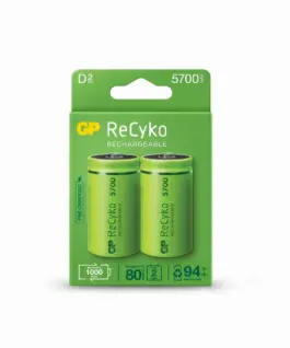 Акумулаторна Батерия GP R20 D 5700mAh NiMH Recyko 2 бр. в опаковка GP