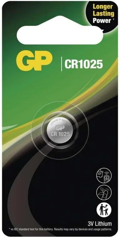 Литиева бутонна батерия GP CR1025 3V 1 бр. в блистер /цена за 1