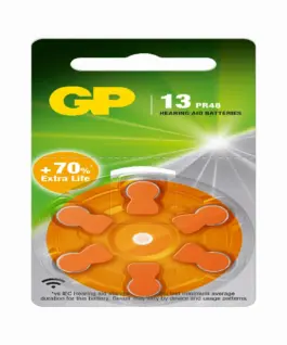 Батерия цинково въздушна GP ZA13 6 бр. бутонни за слухов апарат в