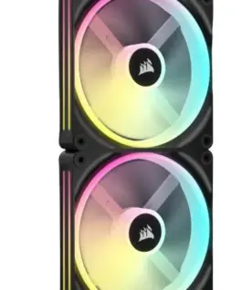 Вентилатор комплект 2бр. Corsair Fan iCUE LINK QX140 RGB / CO-9051004-WW Black - PN
