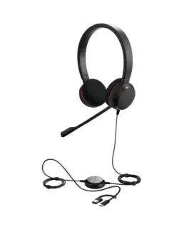 Слушалки с микрофон Jabra Evolve 20 UC Stereo USB-C/А Adapter