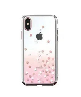 Калъф Devia Polka Crystal за iPhone XR Розов