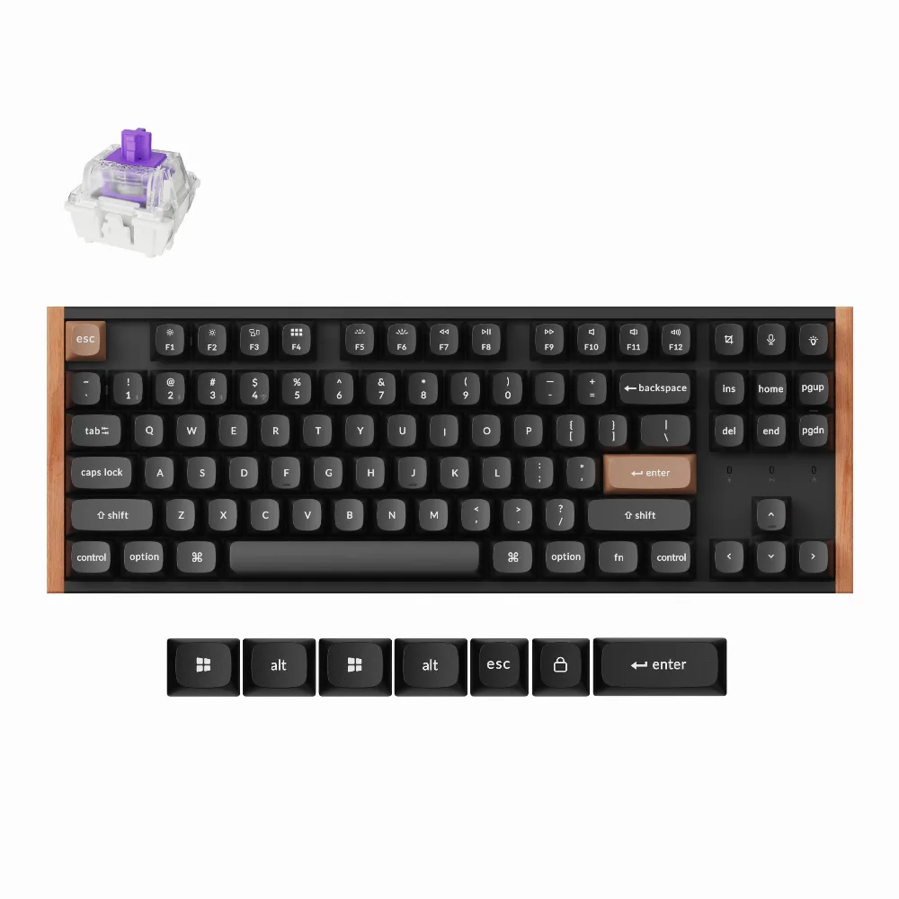 Геймърска Механична клавиатура Keychron K8 HE Magnetic Switch - Black Special