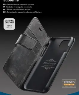 Book Supreme ест кожа iPhone 11 Pro Max чрн