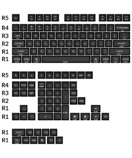 Alternative view от Капачки за механична клавиатура Keychron Double Shot KSA PBT Keycap Full Keycap Set 137 Keycaps - Black