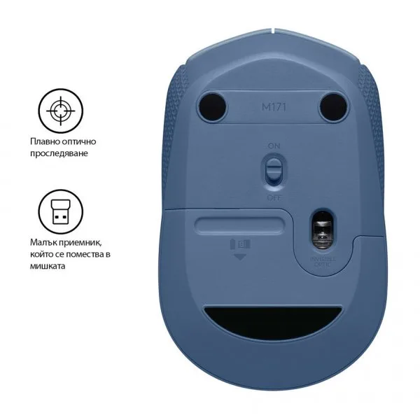 Мишка Logitech Wireless Mouse M171 910-006866 - BLUE GREY - Image 7