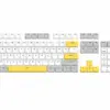 Marvo капачки за клавиатура Custom Keycap Set PBT 104 keys White Yellow Gray -