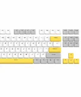 Marvo капачки за клавиатура Custom Keycap Set PBT 104 keys White Yellow Gray -