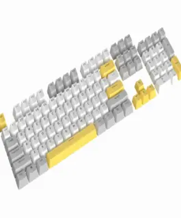 Alternative view of Marvo капачки за клавиатура Custom Keycap Set PBT, 104 keys, White, Yellow, Gray - MARVO-KP-04-YL