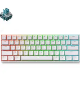 Alternative view от MCHOSE геймърска механична клавиатура Gaming Mechanical Keyboard Ace 60 Pro - 8K, TTC Uranus Magnetic Switch - Standard [Linear] (English US), White