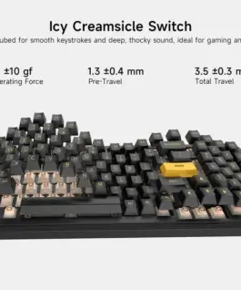 MCHOSE геймърска механична клавиатура Wireless Gaming Mechanical Keyboard MC-K99 V3 - Icy Creamsicle Switch [Linear] (English US), Glacier Gradient - Image 3
