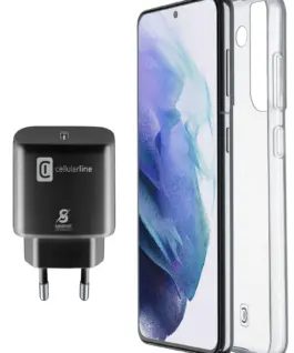 Пакет за Samsung Galaxy S22+ - Калъф + Зарядно 220V UBS-C 25W