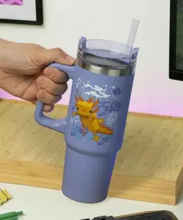 Чаша Paladone: Minecraft – Purple 900ml Multiway Travel Cup Straw