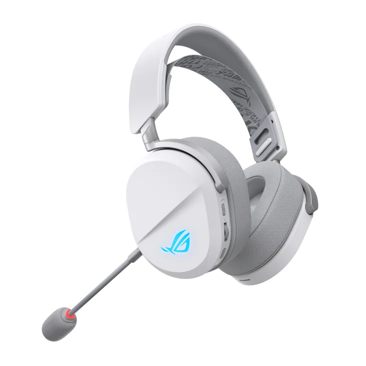 Геймърски безжични слушалки ASUS ROG Pelta White - USB-C, Aura Sync RGB - Image 3