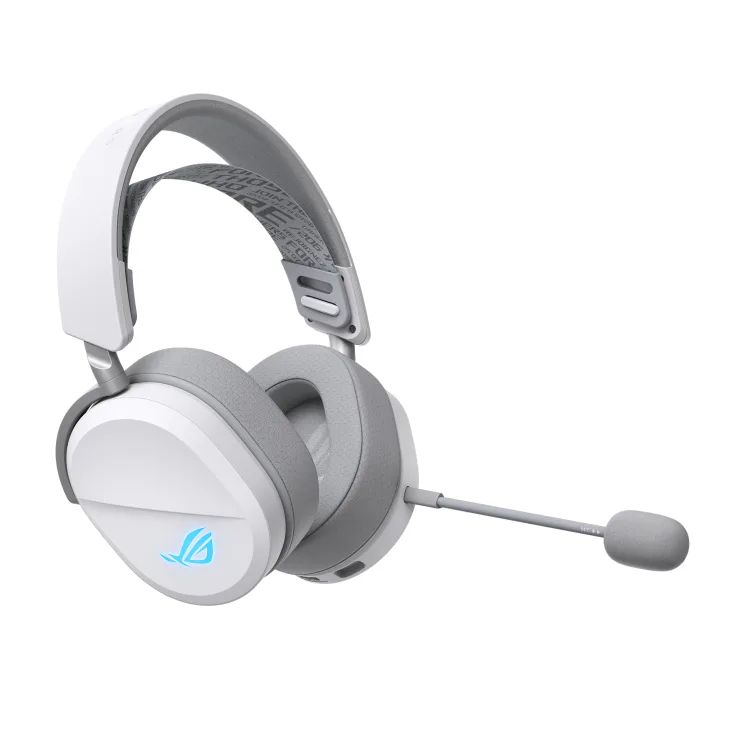 Геймърски безжични слушалки ASUS ROG Pelta White - USB-C, Aura Sync RGB - Image 2