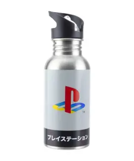 Alternative view от Бутилка за вода Paladone : PlayStation - Heritage Metal Water Bottle with Straw - 480ml