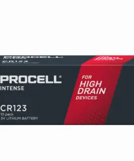 Батерия литиева индустриална CR123 3V  10 бр. в опаковка PROCELL INTENSE DURACELL /цена за 10