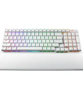 Alternative view от Геймърска безжична Клавиатура ASUS ROG Strix Scope II 96 - Moonlight White