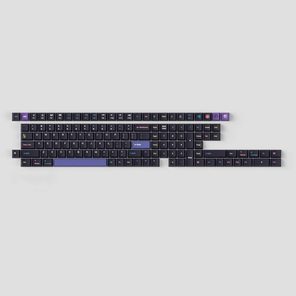 Капачки за механична клавиатура Keychron Cherry Profile Dye-Sub PBT Full Set Keycap Set - Cyber