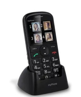 Телефон myPhone N23 в черен цвят с подарък калъф