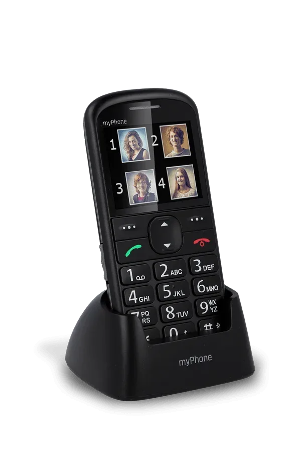 Телефон myPhone N23 в черен цвят с подарък калъф