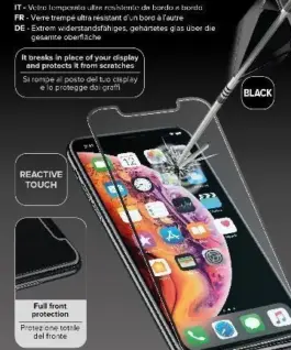 Alternative view of Закалено стъкло 3D за iPhone Xs Max/11 Pro Max, Чeрнo
