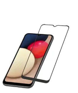 Закалено стъкло за Samsung Galaxy A02s Черна рамка