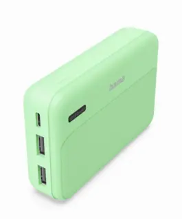HAMA Външна батерия "Pocket 10", 10000 mAh, Изходи: 2x USB-A, зелена - Image 5