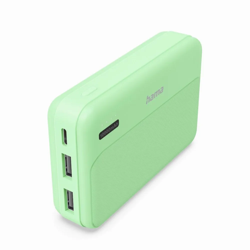 HAMA Външна батерия "Pocket 10", 10000 mAh, Изходи: 2x USB-A, зелена - Image 5