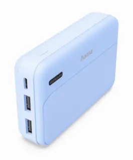 HAMA Външна батерия "Pocket 10" 10000 mAh Изходи: 2x USB-A син