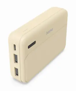 HAMA Външна батерия "Pocket 10" 10000 mAh Изходи: 2x USB-A бежов