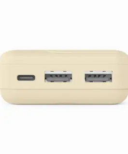 Alternative view от HAMA Външна батерия "Pocket 10", 10000 mAh, Изходи: 2x USB-A, бежов