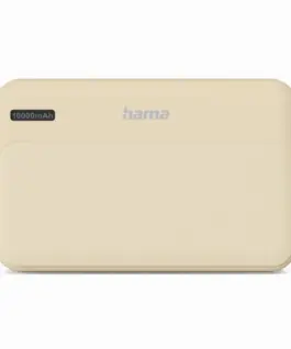 HAMA Външна батерия "Pocket 10", 10000 mAh, Изходи: 2x USB-A, бежов - Image 3