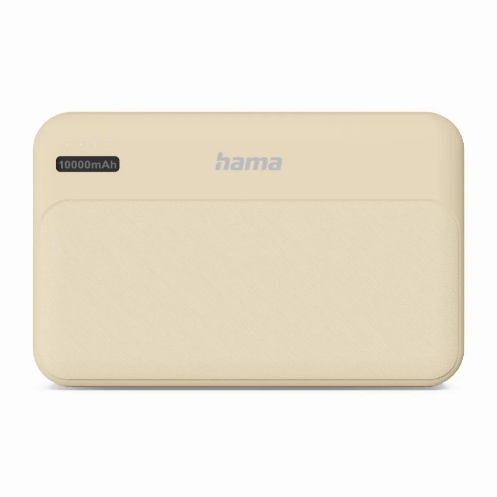 HAMA Външна батерия "Pocket 10", 10000 mAh, Изходи: 2x USB-A, бежов - Image 3