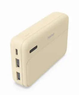 HAMA Външна батерия "Pocket 10", 10000 mAh, Изходи: 2x USB-A, бежов - Image 5