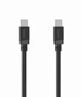 HAMA Кабел USB-C мъжко- USB-C мъжко 60 W 1 m черен