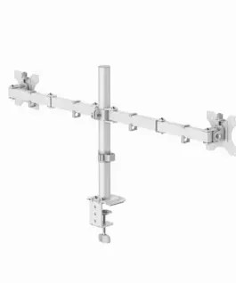 HAMA Стойка за 2 монитора за бюро, регулируема, 13" - 35", 12 кг, Бял - Image 3