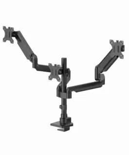 HAMA Стойка за 3 мониторa за бюро 17"-32" газова пружина напълно мобилна