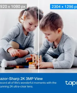 Alternative view от Охранителна WiFi камера TP-Link Tapo C210P2, 360°, Pan/Tilt - 2 Броя
