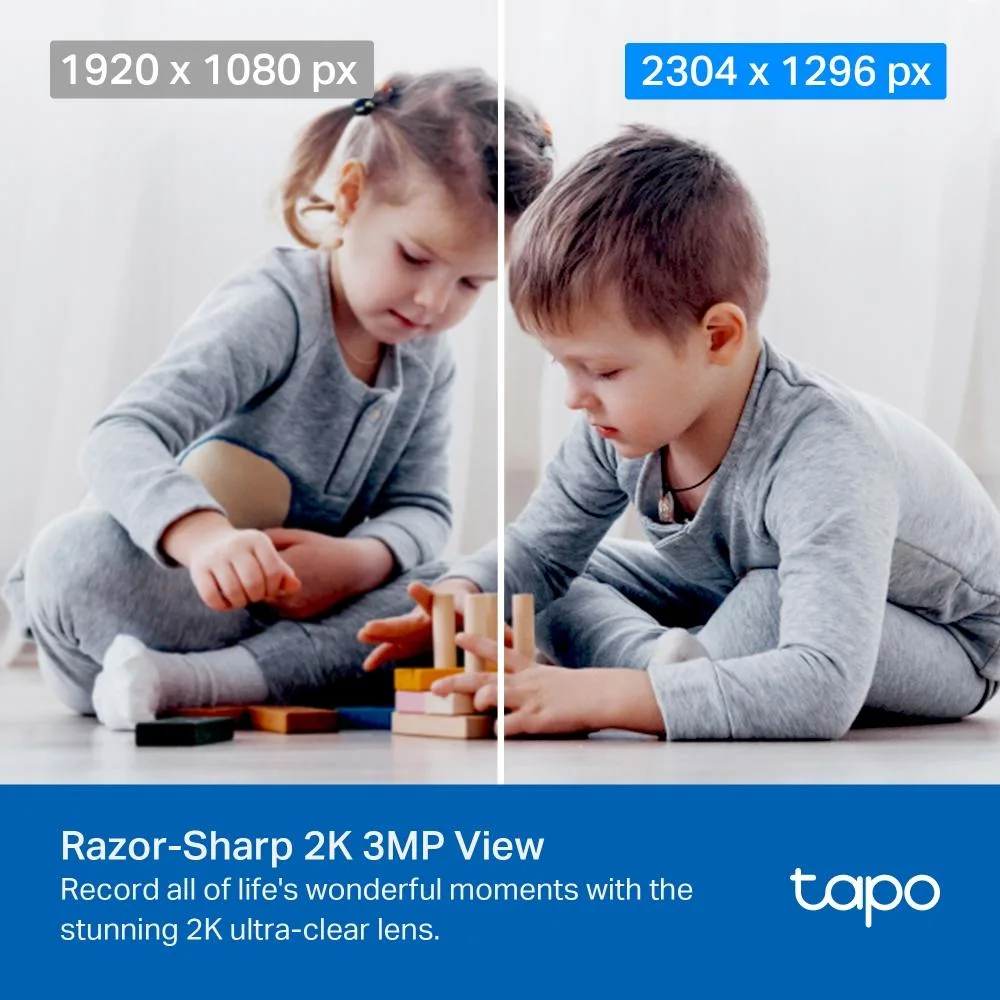 Охранителна WiFi камера TP-Link Tapo C210P2, 360°, Pan/Tilt - 2 Броя - Image 2